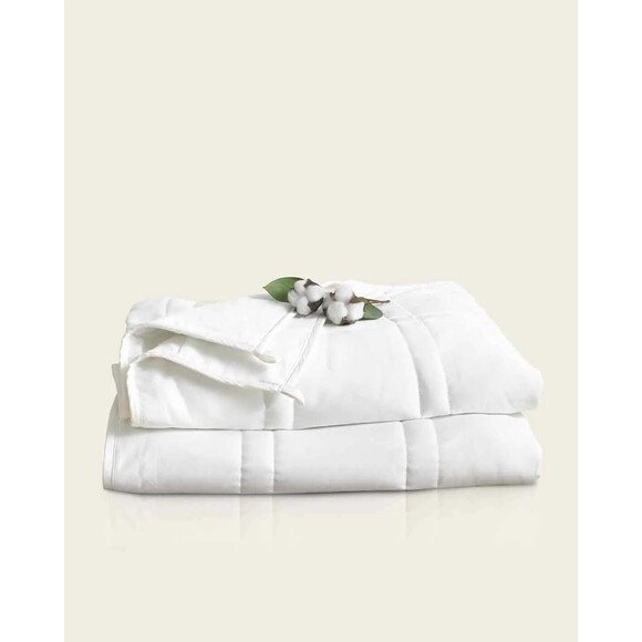 Baloo Weighted Blanket for Adults 12 lb Throw Pebble White, 42"x72" - Picture 2 of 4